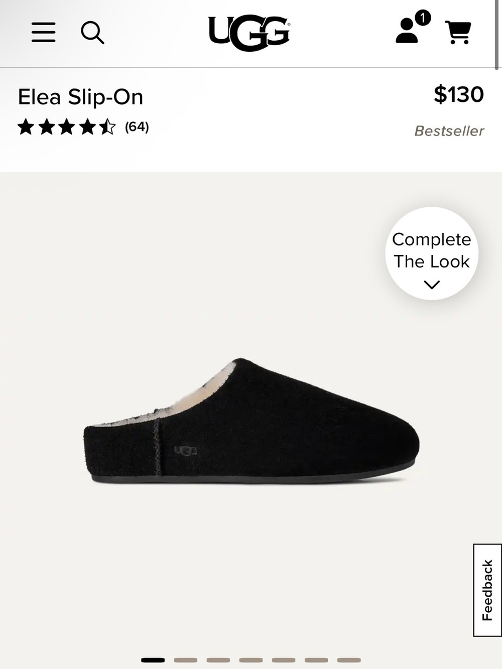 UGG Elea Slip-On Mule - Black Woman’s Size 9 Brand New, Never Worn.
